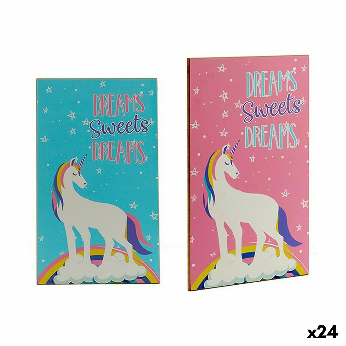 Painting Wood Unicorn 1 x 40 x 24 cm (24 Units) Painting Wood Unicorn 1 x 40 x 24 cm (24 Units)