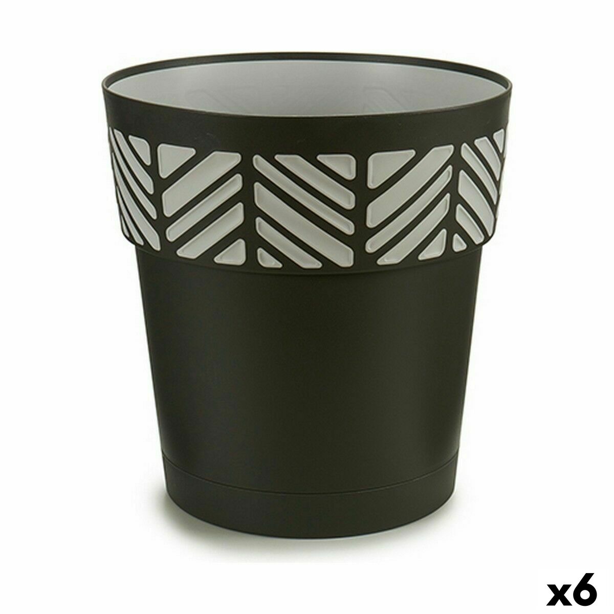 Self-watering flowerpot Stefanplast Orfeo Anthracite Plastic 29 x 29 x 29 cm (6 Units) Self-watering flowerpot Stefanplast Orfeo Anthracite Plastic 29 x 29 x 29 cm (6 Units)
