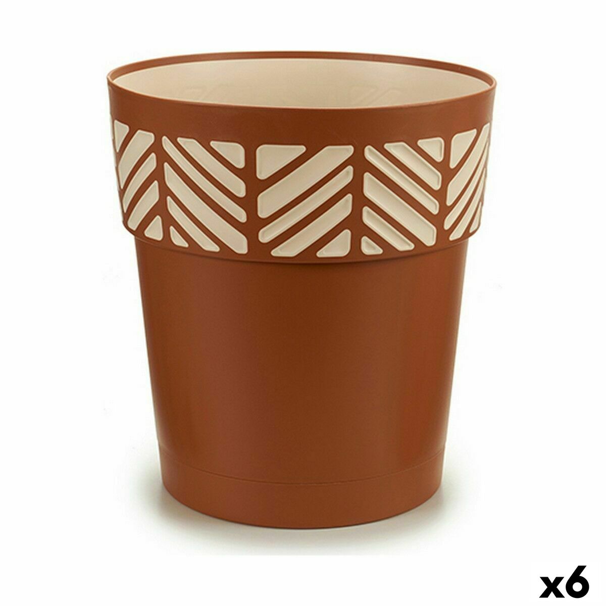 Self-watering flowerpot Stefanplast Orfeo Terracotta Plastic 29 x 29 x 29 cm (6 Units) Self-watering flowerpot Stefanplast Orfeo Terracotta Plastic 29 x 29 x 29 cm (6 Units)