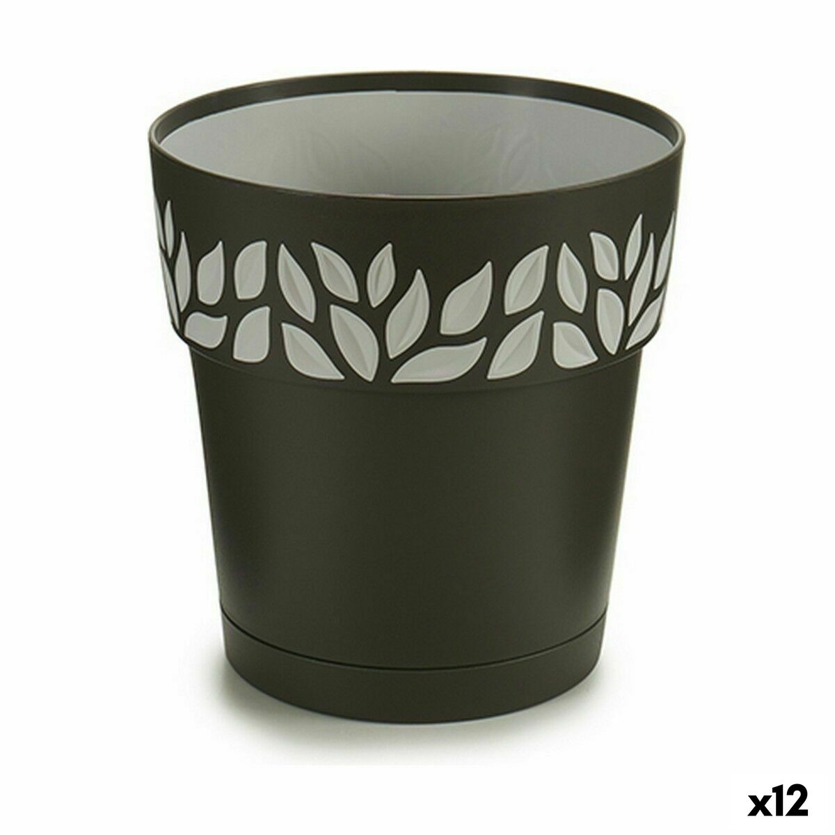 Self-watering flowerpot Stefanplast Cloe Anthracite Plastic 15 x 15 x 15 cm (12 Units) Self-watering flowerpot Stefanplast Cloe Anthracite Plastic 15 x 15 x 15 cm (12 Units)