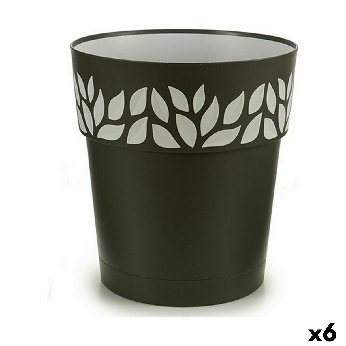 Self-watering flowerpot Stefanplast Cloe Anthracite Plastic 29 x 29 x 29 cm (6 Units) Self-watering flowerpot Stefanplast Cloe Anthracite Plastic 29 x 29 x 29 cm (6 Units)
