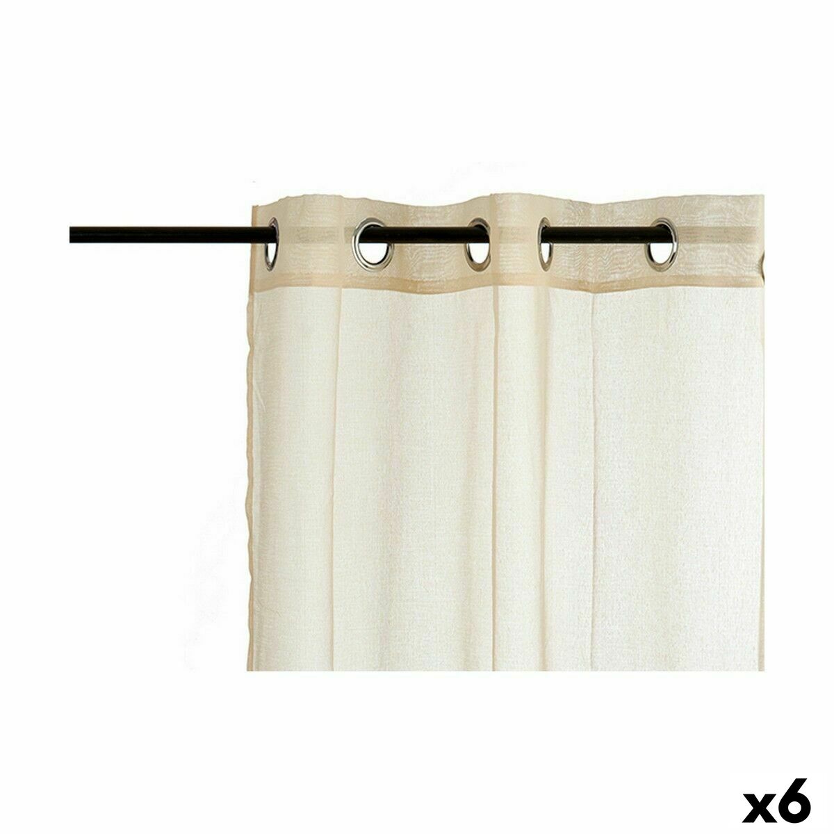 Curtain 140 x 260 cm Beige (6 Units) Curtain 140 x 260 cm Beige (6 Units)