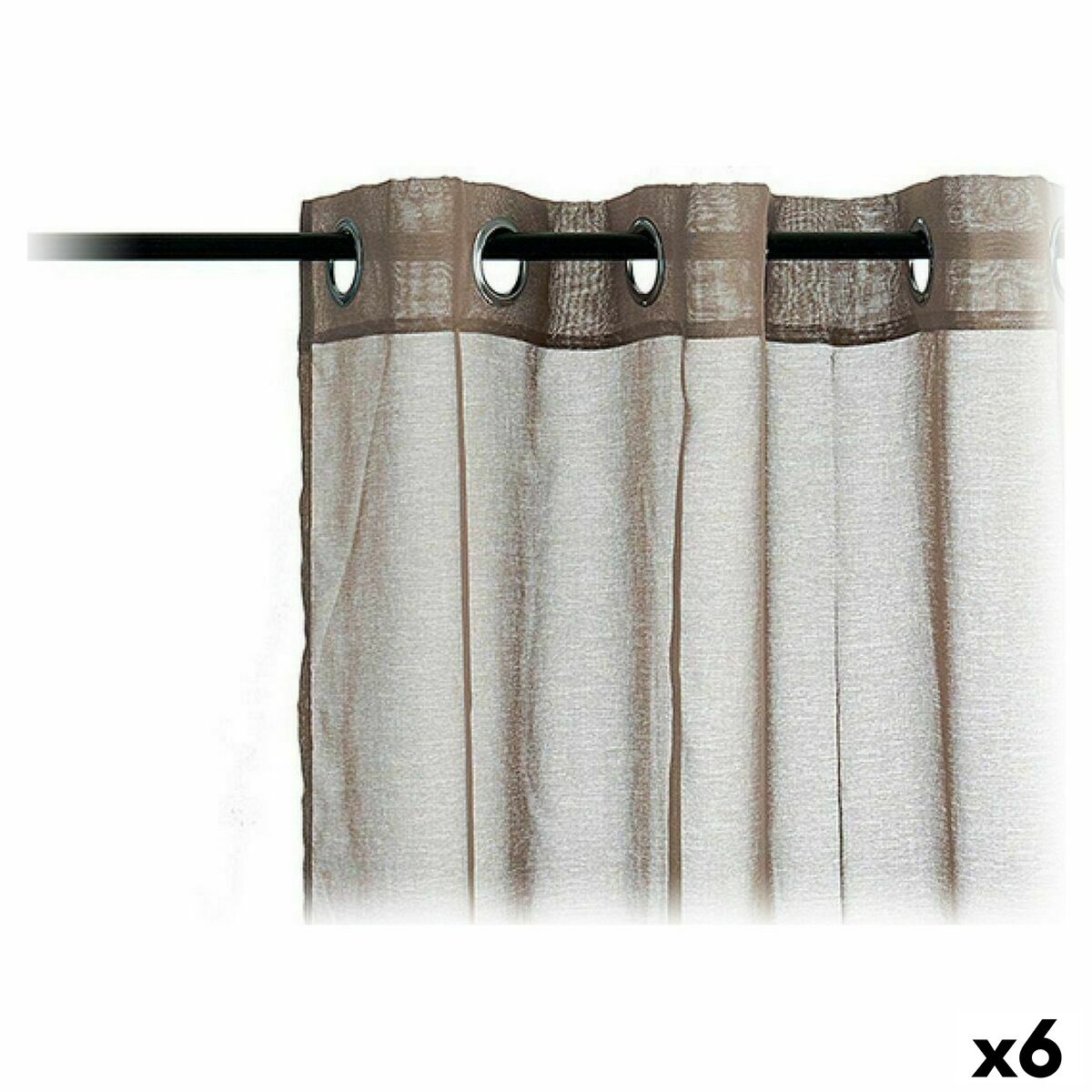 Curtains 140 x 260 cm Brown (6 Units) Curtains 140 x 260 cm Brown (6 Units)