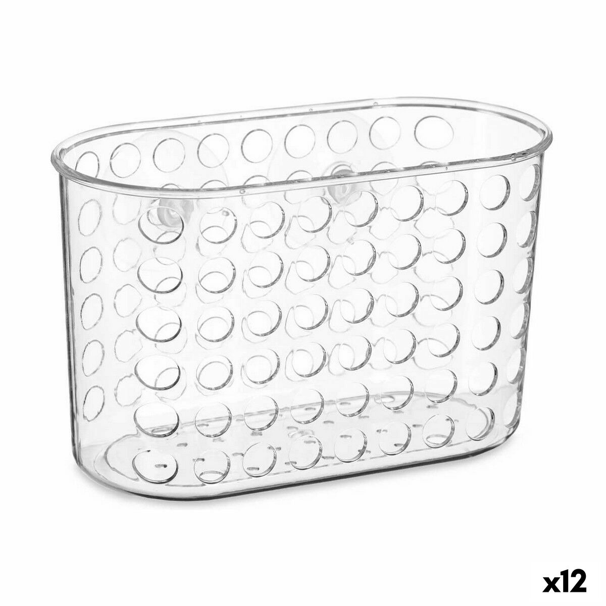 Bath Organiser Caddy Berilo 54160 Transparent PVC Plastic 19,3 x 12 x 9 cm (12 Units) Bath Organiser Caddy Berilo 54160 Transparent PVC Plastic 19,3 x 12 x 9 cm (12 Units)