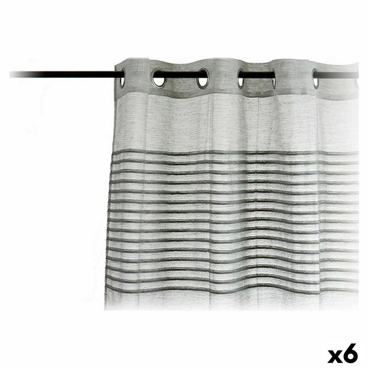 Curtains 140 x 260 cm Light grey (6 Units) Curtains 140 x 260 cm Light grey (6 Units)