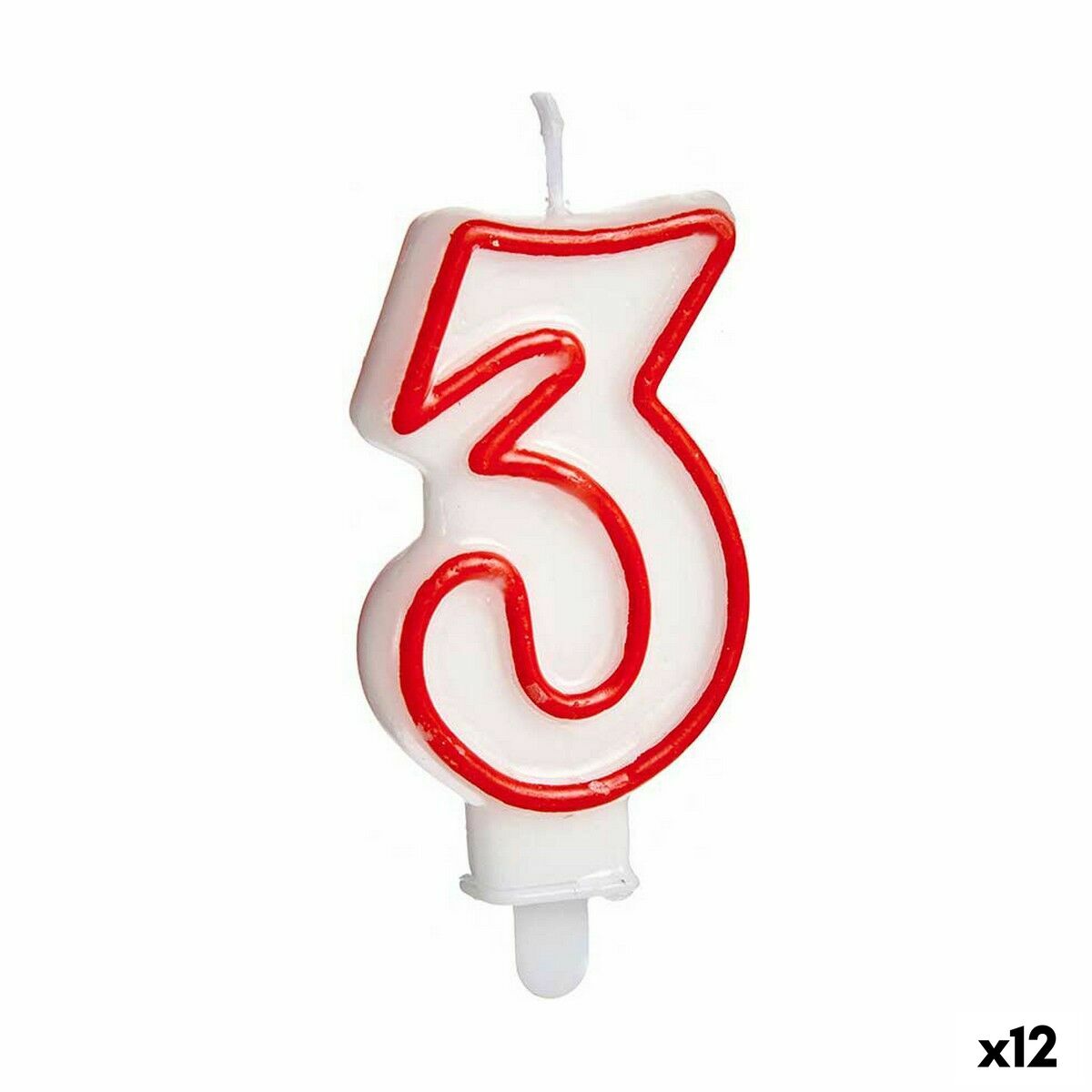 Candle Birthday Number 3 (12 Units) Candle Birthday Number 3 (12 Units)