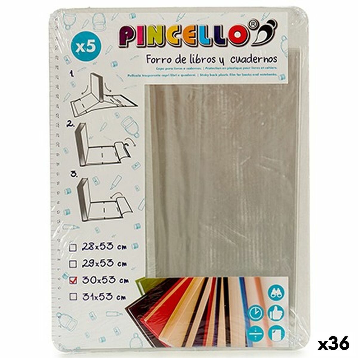 Adhesive Book Cover Pincello 1805003 Plastic Adhesive Book Cover Pincello 1805003 Plastic