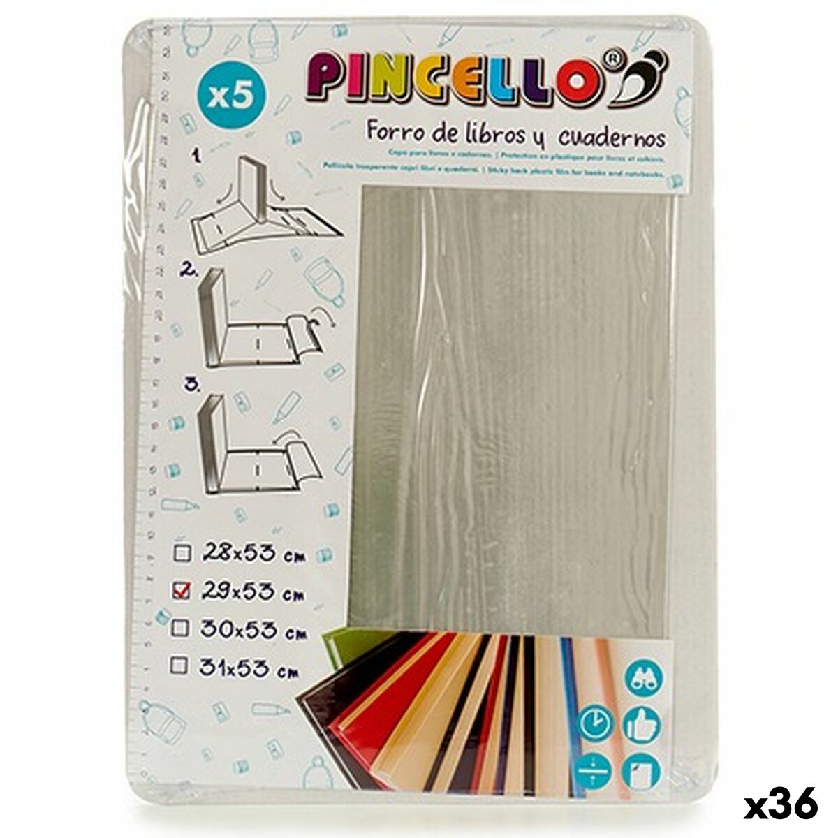 Adhesive Book Cover Pincello 1805002 Plastic Adhesive Book Cover Pincello 1805002 Plastic