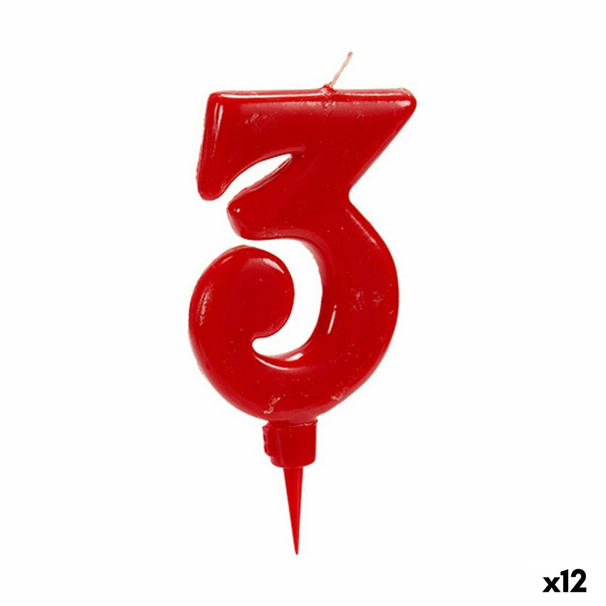 Candle Birthday Red Number 3 (12 Units) Candle Birthday Red Number 3 (12 Units)