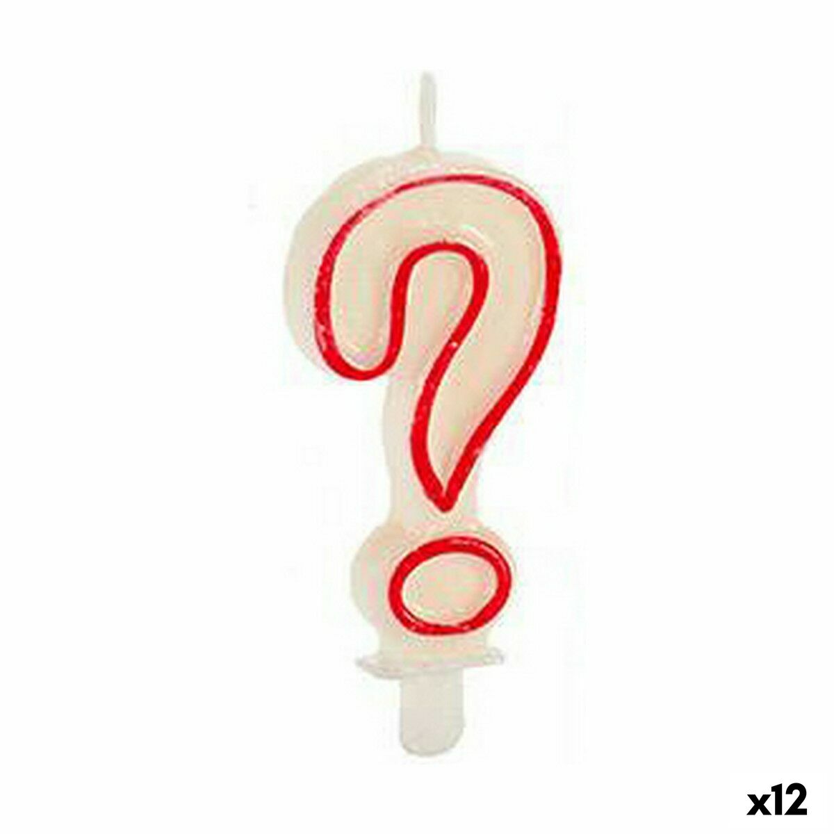 Candle ? Birthday White Red (12 Units) Candle ? Birthday White Red (12 Units)
