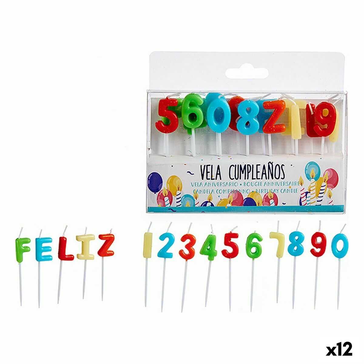 Candle Set Birthday Multicolour (12 Units) Candle Set Birthday Multicolour (12 Units)
