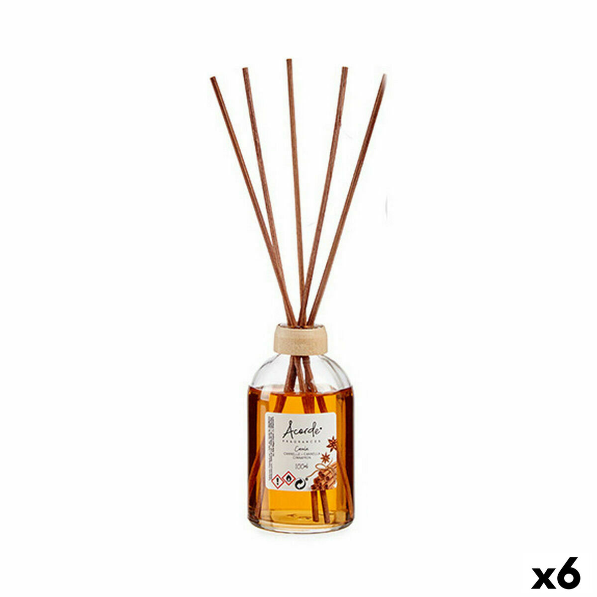 Perfume Sticks Acorde 90497 Cinnamon 100 ml (6 Units) Perfume Sticks Acorde 90497 Cinnamon 100 ml (6 Units)
