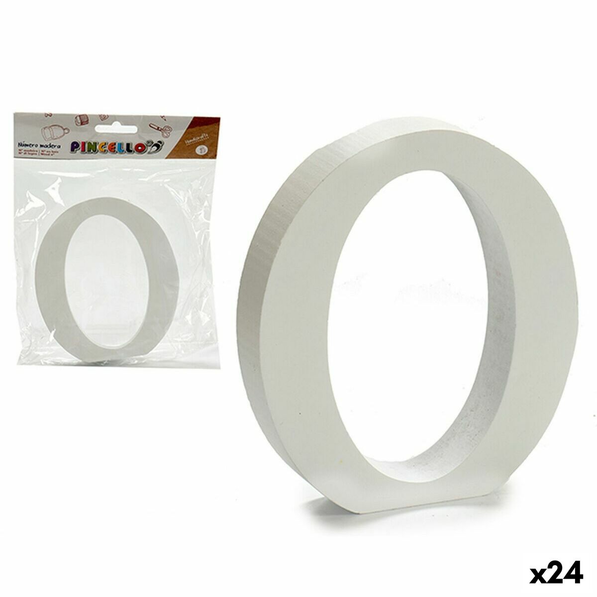 Letter Pincello O White Wood 2 x 16 x 14,5 cm (24 Units) Letter Pincello O White Wood 2 x 16 x 14,5 cm (24 Units)