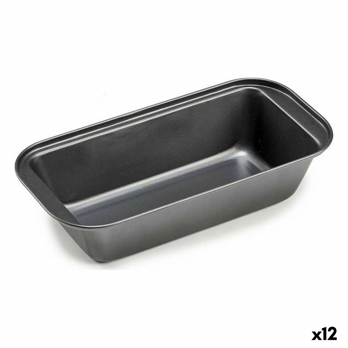 Rectangular Mould Kinvara CK80899 Dark grey Metal Carbon steel (12 Units) Rectangular Mould Kinvara CK80899 Dark grey Metal Carbon steel (12 Units)
