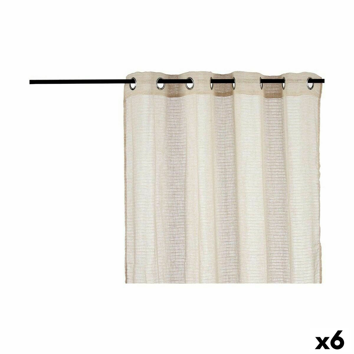 Curtain Beige 140 x 0,1 x 260 cm (6 Units) Curtain Beige 140 x 0,1 x 260 cm (6 Units)