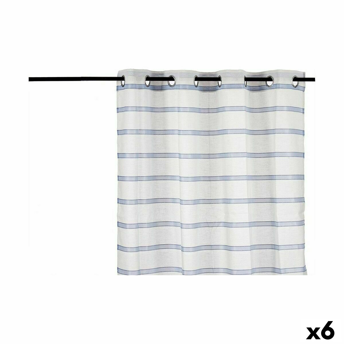 Curtain Stripes Blue 140 x 0,1 x 260 cm (6 Units) Curtain Stripes Blue 140 x 0,1 x 260 cm (6 Units)