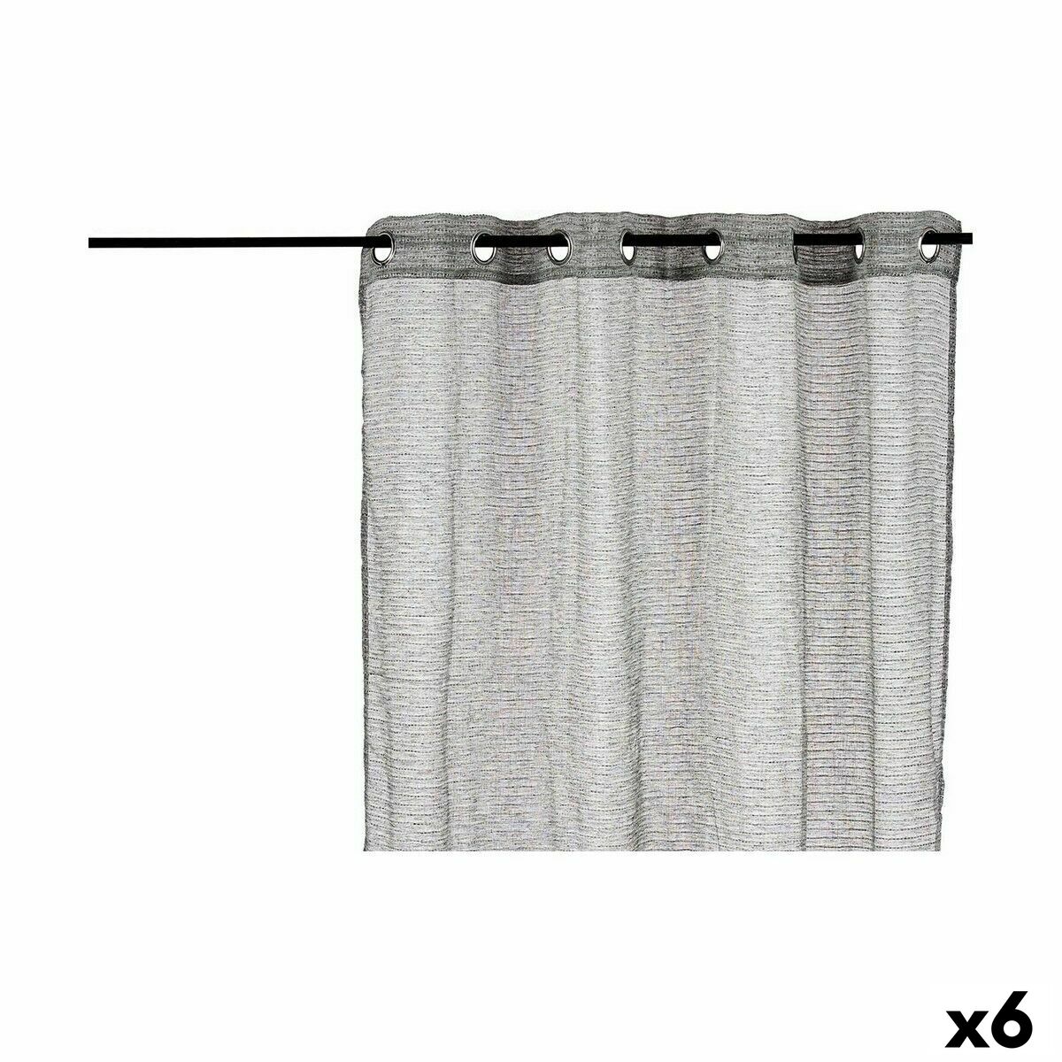 Curtain 140 x 260 cm Grey (6 Units) Curtain 140 x 260 cm Grey (6 Units)