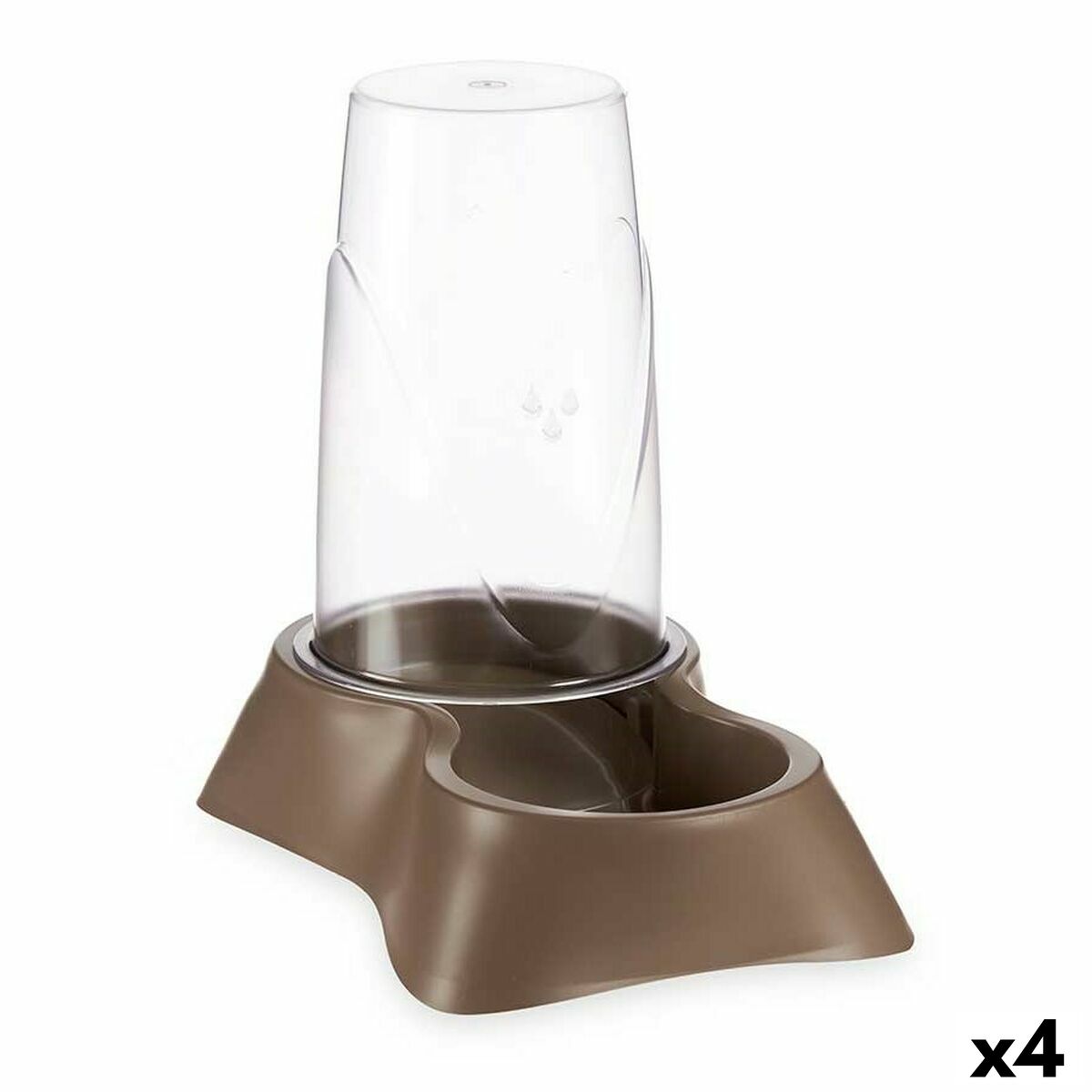 Pet feeding dish Dispenser Brown polypropylene 3,5 L 21,5 x 32,5 x 32,5 cm (4 Units) Pet feeding dish Dispenser Brown polypropylene 3,5 L 21,5 x 32,5 x 32,5 cm (4 Units)
