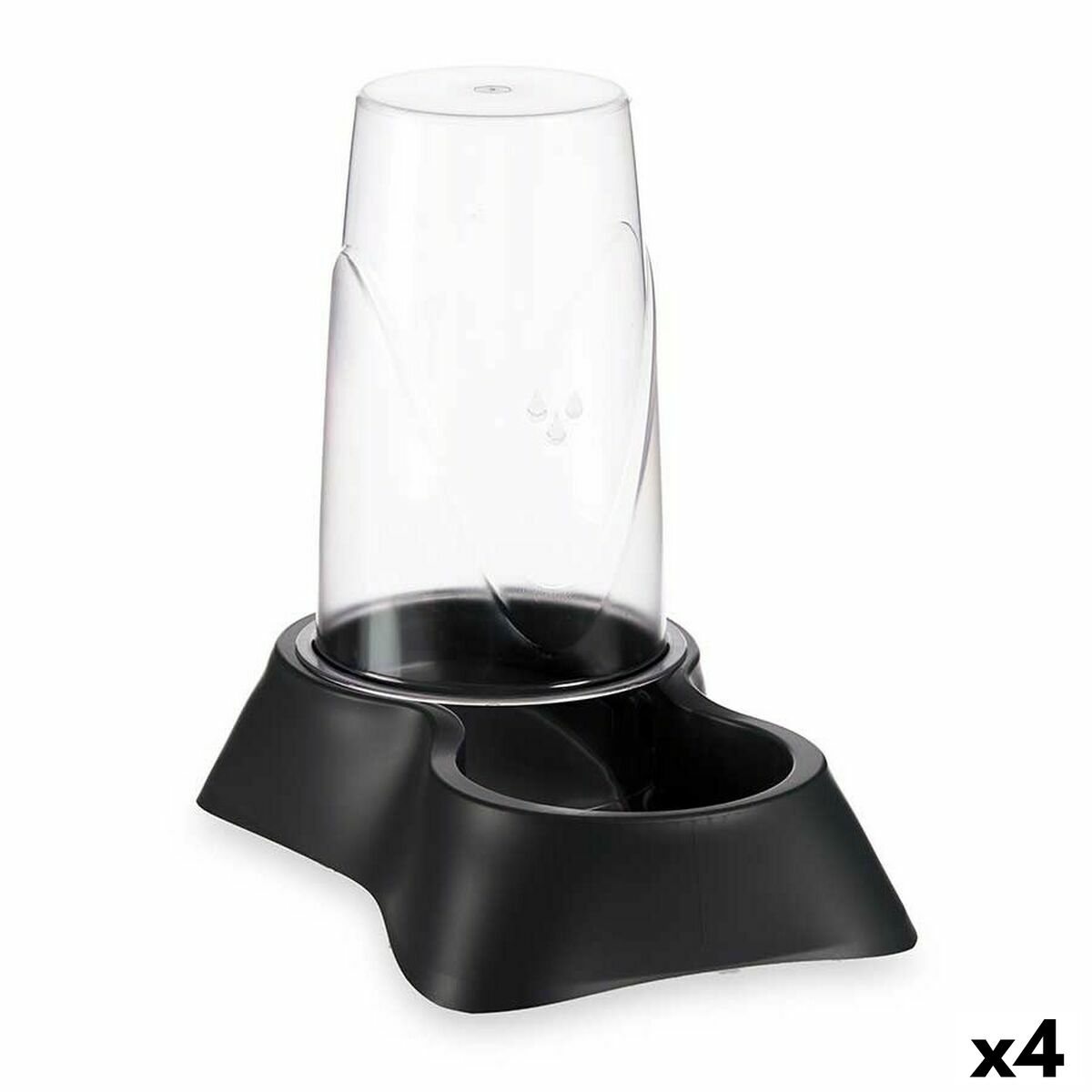 Pet feeding dish Dispenser Black polypropylene 3,5 L 21,5 x 32,5 x 32,5 cm (4 Units) Pet feeding dish Dispenser Black polypropylene 3,5 L 21,5 x 32,5 x 32,5 cm (4 Units)