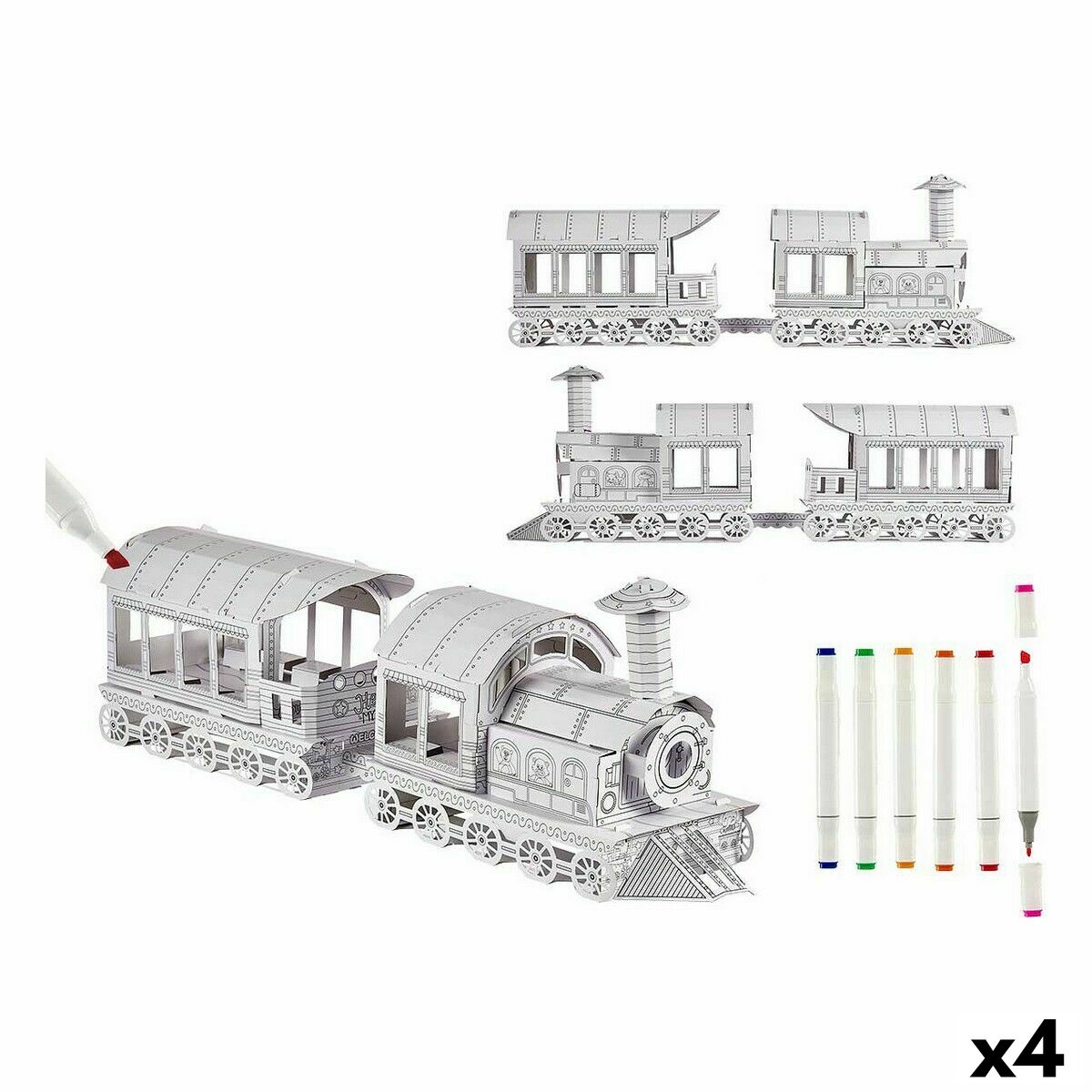 Paper Craft games Pincello CV20988 Train (4 Units) Paper Craft games Pincello CV20988 Train (4 Units)