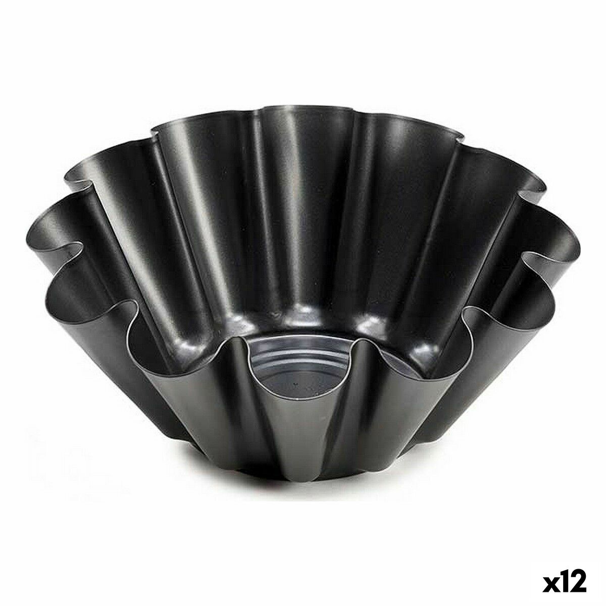Flan Mould Kinvara 83009 Dark grey Steel 23 x 8,2 x 23 cm (12 Units) Flan Mould Kinvara 83009 Dark grey Steel 23 x 8,2 x 23 cm (12 Units)