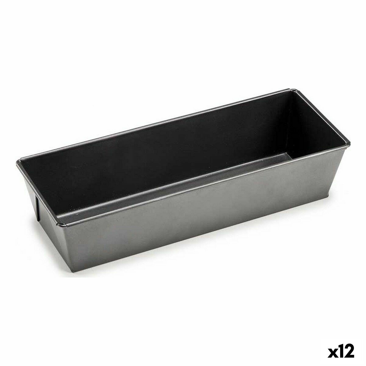 Rectangular Mould Dark grey Metal Carbon steel 11,5 x 7,7 x 31 cm (12 Units) Rectangular Mould Dark grey Metal Carbon steel 11,5 x 7,7 x 31 cm (12 Units)