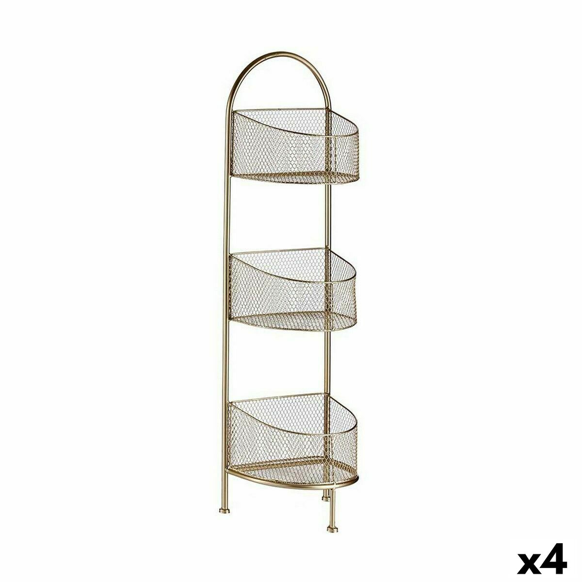Shelves Golden Metal 21,2 x 97 x 28,5 cm (4 Units) Shelves Golden Metal 21,2 x 97 x 28,5 cm (4 Units)