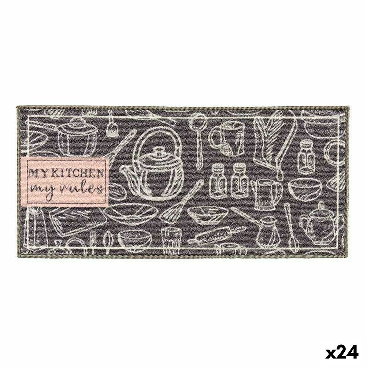 Carpet Kinvara My Kitchen Grey 40 x 90 cm Multi-use (24 Units)