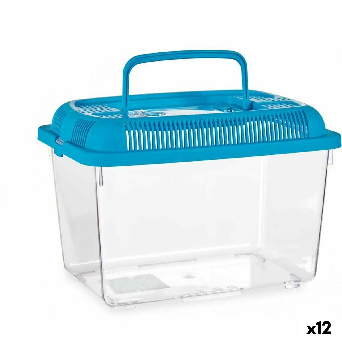 Fish tank With handle Medium Blue Plastic 3 L 17 x 16 x 24 cm (12 Units) Fish tank With handle Medium Blue Plastic 3 L 17 x 16 x 24 cm (12 Units)