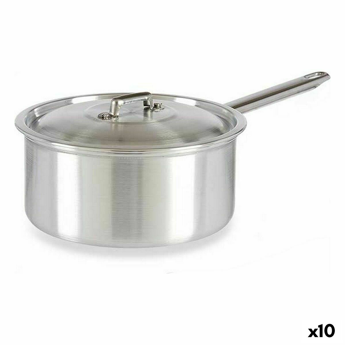 Saucepan with Lid Kinvara 100021 Silver Aluminium 3 L 22 x 12 x 38 cm (10 Units) Saucepan with Lid Kinvara 100021 Silver Aluminium 3 L 22 x 12 x 38 cm (10 Units)