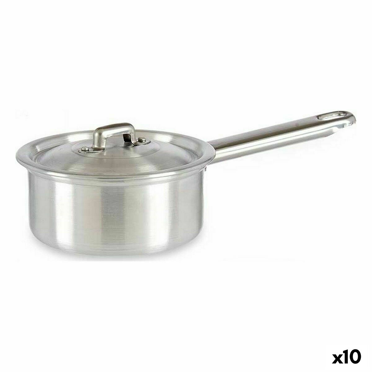 Saucepan with Lid Kinvara 100017 Silver Aluminium  12 cm 600 ml (10 Units)