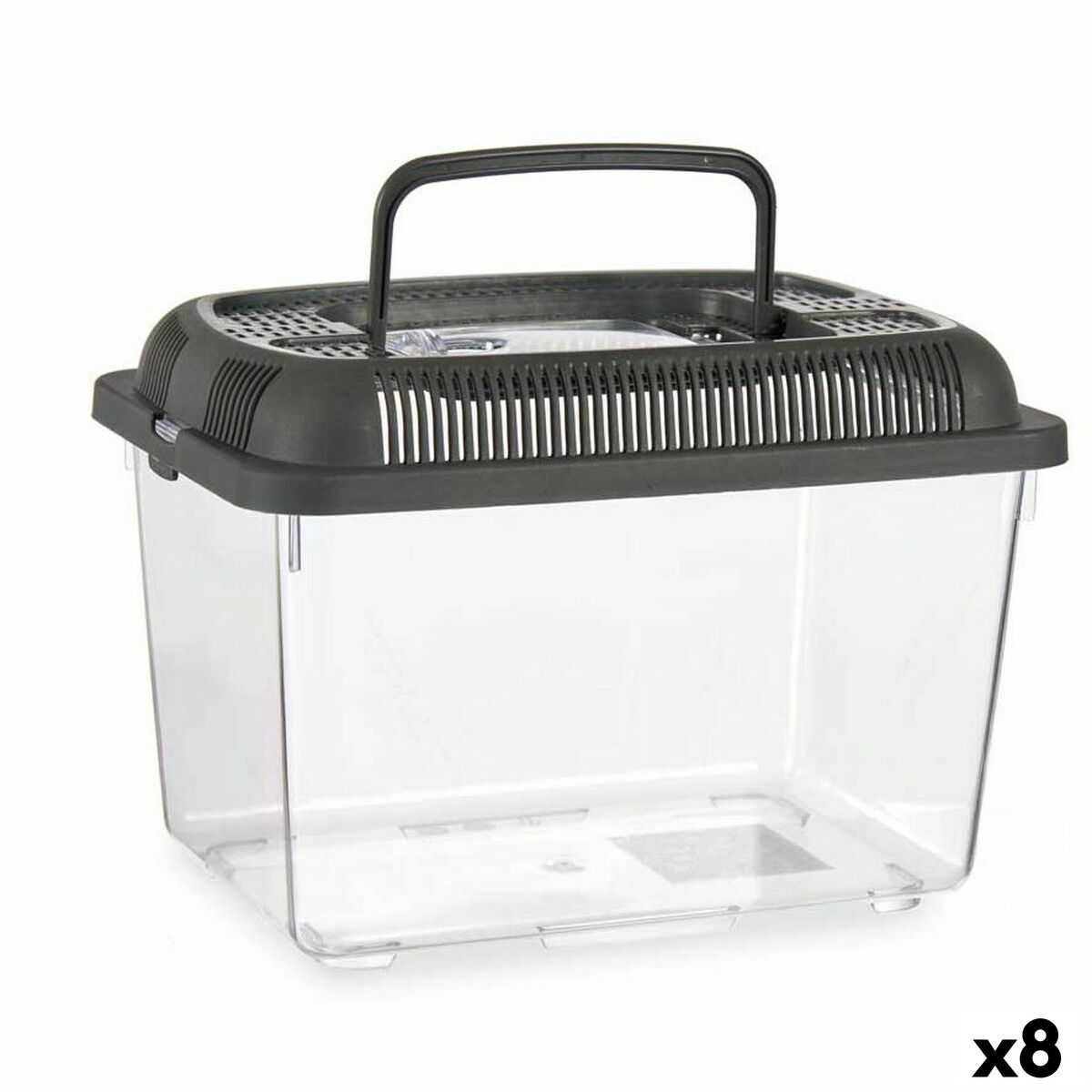 Fish tank With handle Large Grey Plastic 7 L 20 x 20 x 30 cm (8 Units) Fish tank With handle Large Grey Plastic 7 L 20 x 20 x 30 cm (8 Units)