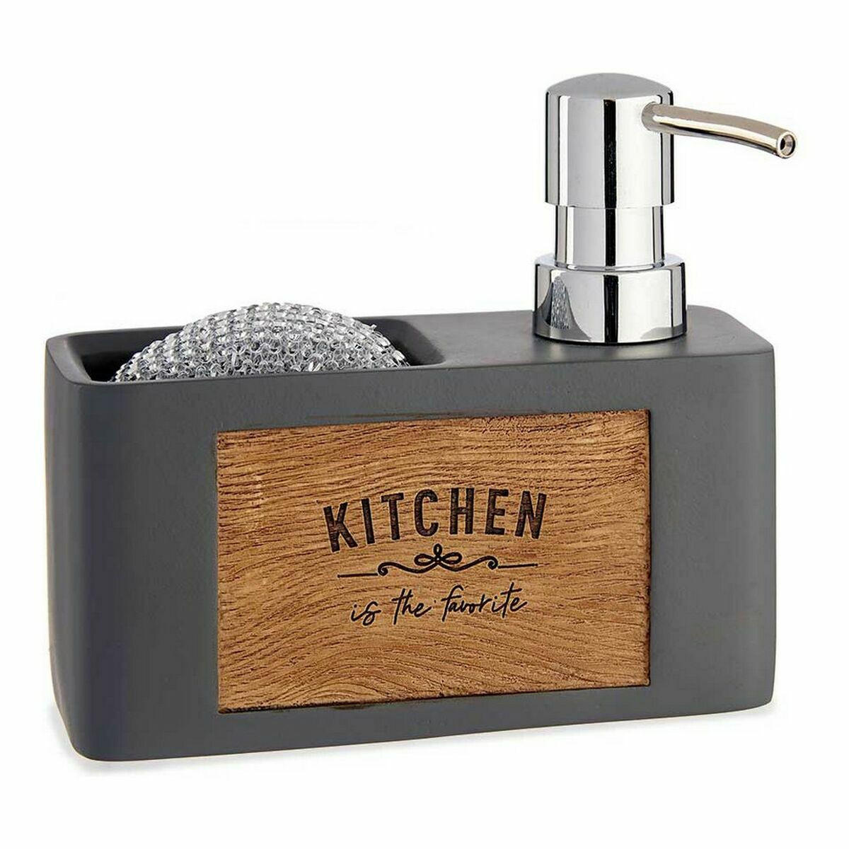 2-in-1 Soap Dispenser for the Kitchen Sink Kinvara B5625B-A Polyresin 15 x 13 x 6 cm (12 Units)