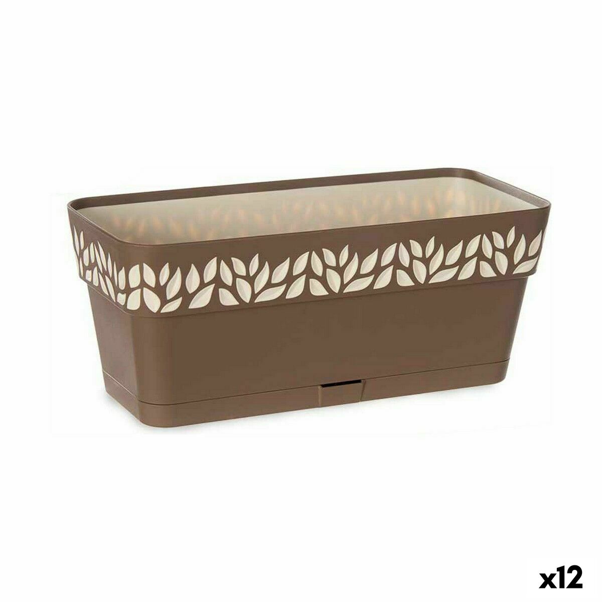 Planter Stefanplast Cloe Brown Plastic 13,3 x 12,3 x 29,3 cm (12 Units) Planter Stefanplast Cloe Brown Plastic 13,3 x 12,3 x 29,3 cm (12 Units)