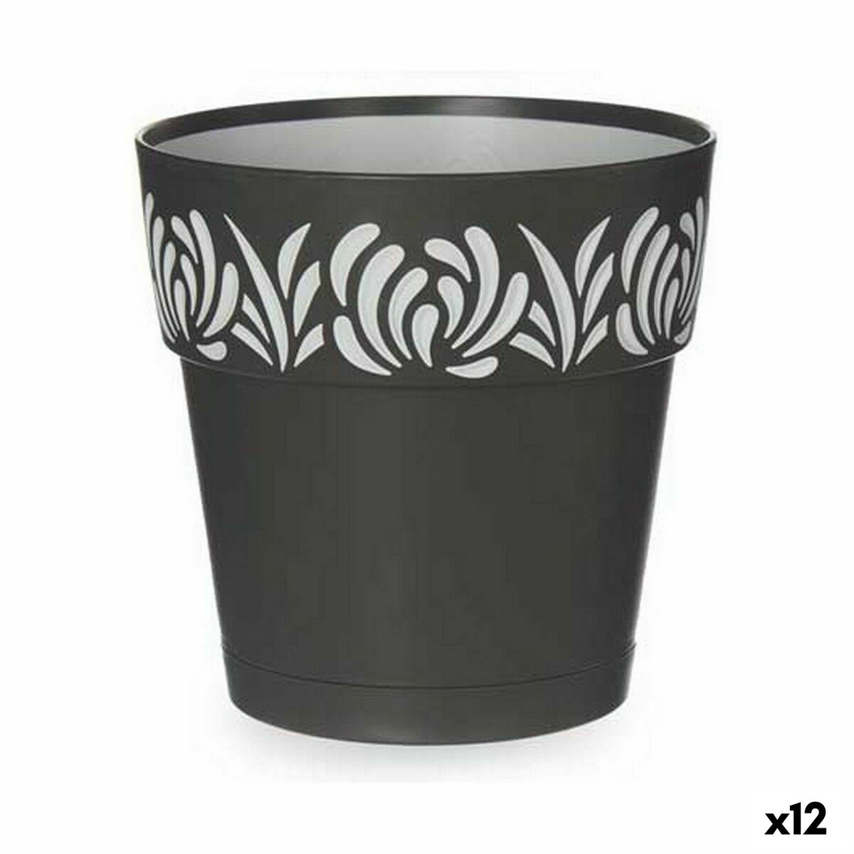 Self-watering flowerpot Stefanplast Gaia Anthracite Plastic 15 x 15 x 15 cm (12 Units) Self-watering flowerpot Stefanplast Gaia Anthracite Plastic 15 x 15 x 15 cm (12 Units)