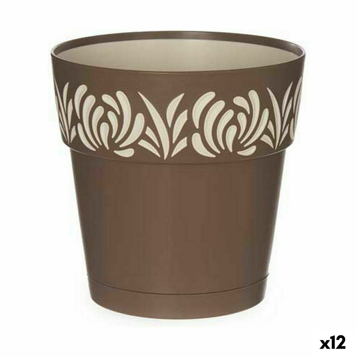 Self-watering flowerpot Stefanplast Gaia Brown Plastic 15 x 15 x 15 cm (12 Units) Self-watering flowerpot Stefanplast Gaia Brown Plastic 15 x 15 x 15 cm (12 Units)