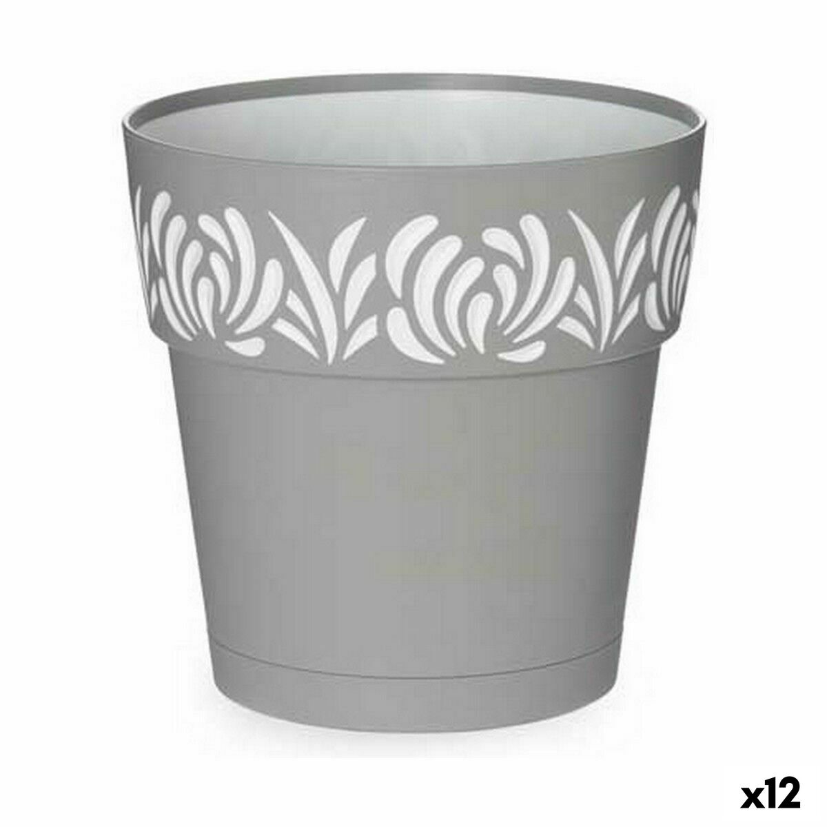 Self-watering flowerpot Stefanplast Gaia Grey Plastic 19 x 19 x 19 cm (12 Units) Self-watering flowerpot Stefanplast Gaia Grey Plastic 19 x 19 x 19 cm (12 Units)