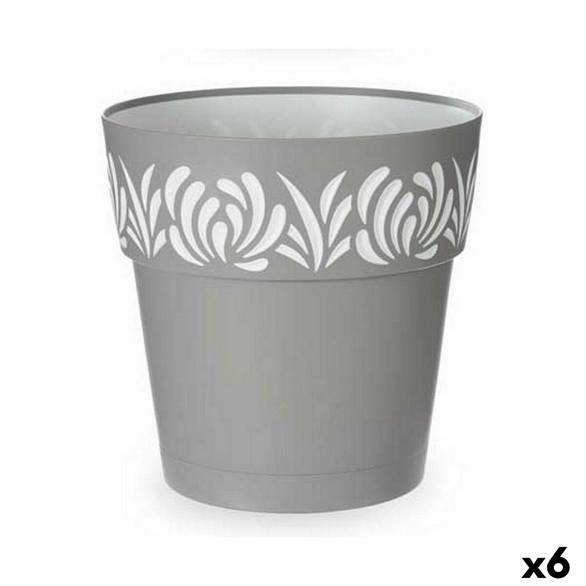 Self-watering flowerpot Stefanplast Gaia Grey Plastic 29 x 29 x 29 cm (6 Units) Self-watering flowerpot Stefanplast Gaia Grey Plastic 29 x 29 x 29 cm (6 Units)