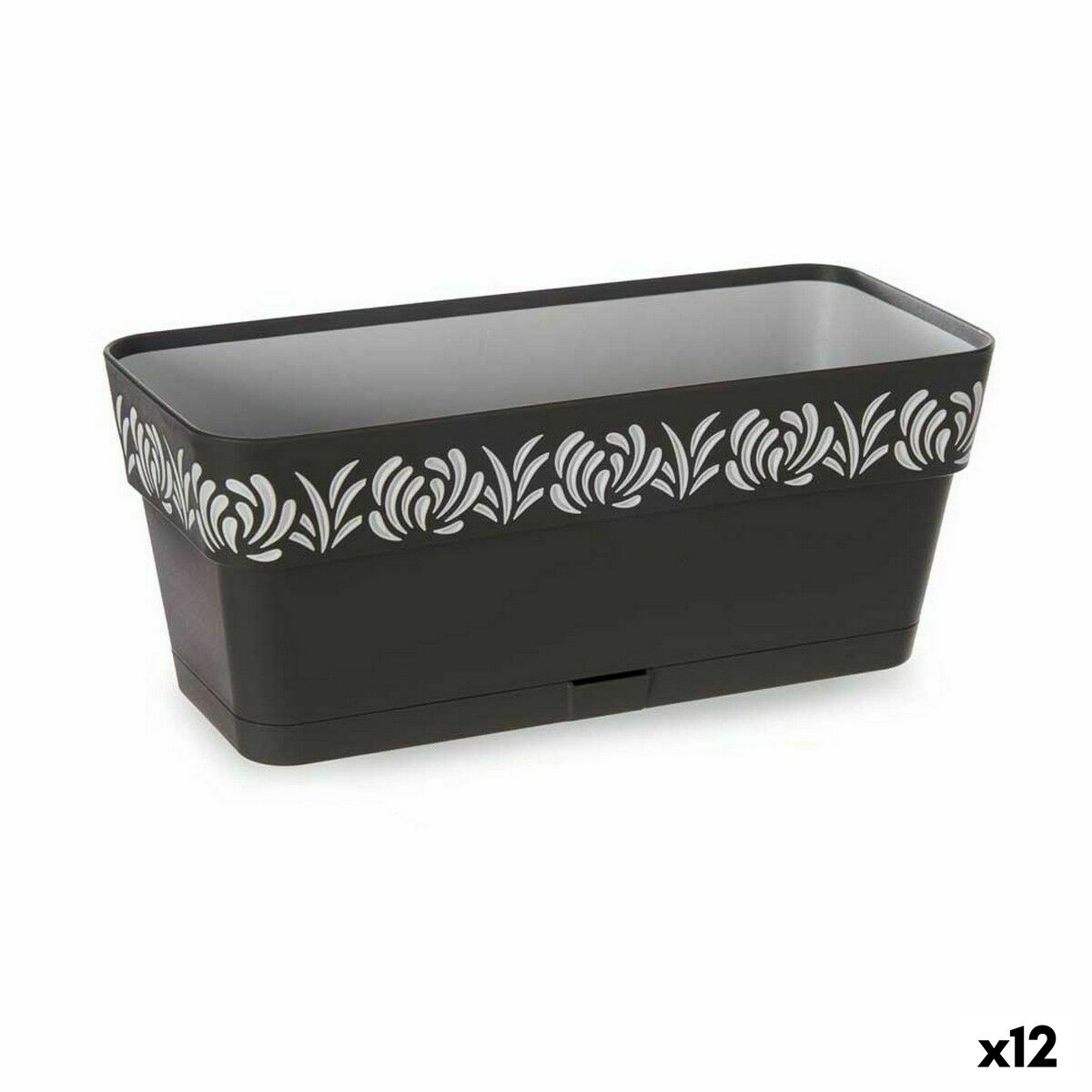 Planter Stefanplast Gaia Anthracite Plastic 13,3 x 12,3 x 29,3 cm (12 Units) Planter Stefanplast Gaia Anthracite Plastic 13,3 x 12,3 x 29,3 cm (12 Units)