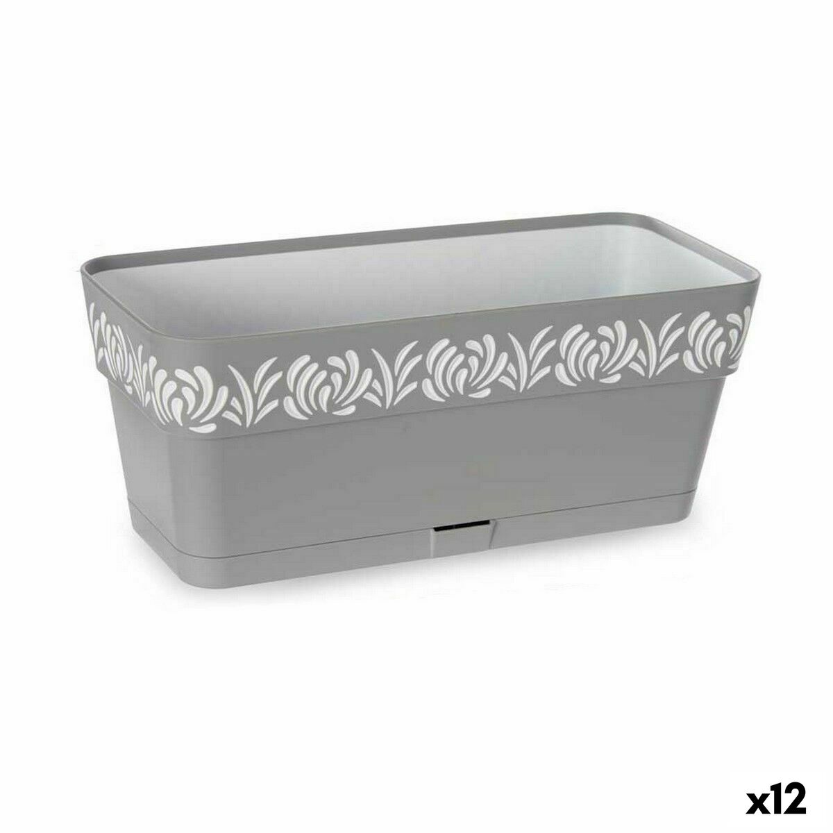 Planter Stefanplast Gaia Grey Plastic 13,3 x 12,3 x 29,3 cm (12 Units) Planter Stefanplast Gaia Grey Plastic 13,3 x 12,3 x 29,3 cm (12 Units)