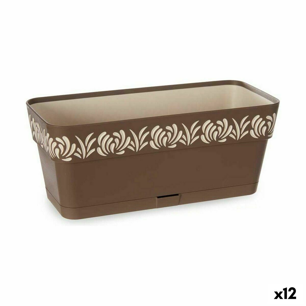 Planter Stefanplast Gaia Brown Plastic 13,3 x 12,3 x 29,3 cm (12 Units) Planter Stefanplast Gaia Brown Plastic 13,3 x 12,3 x 29,3 cm (12 Units)