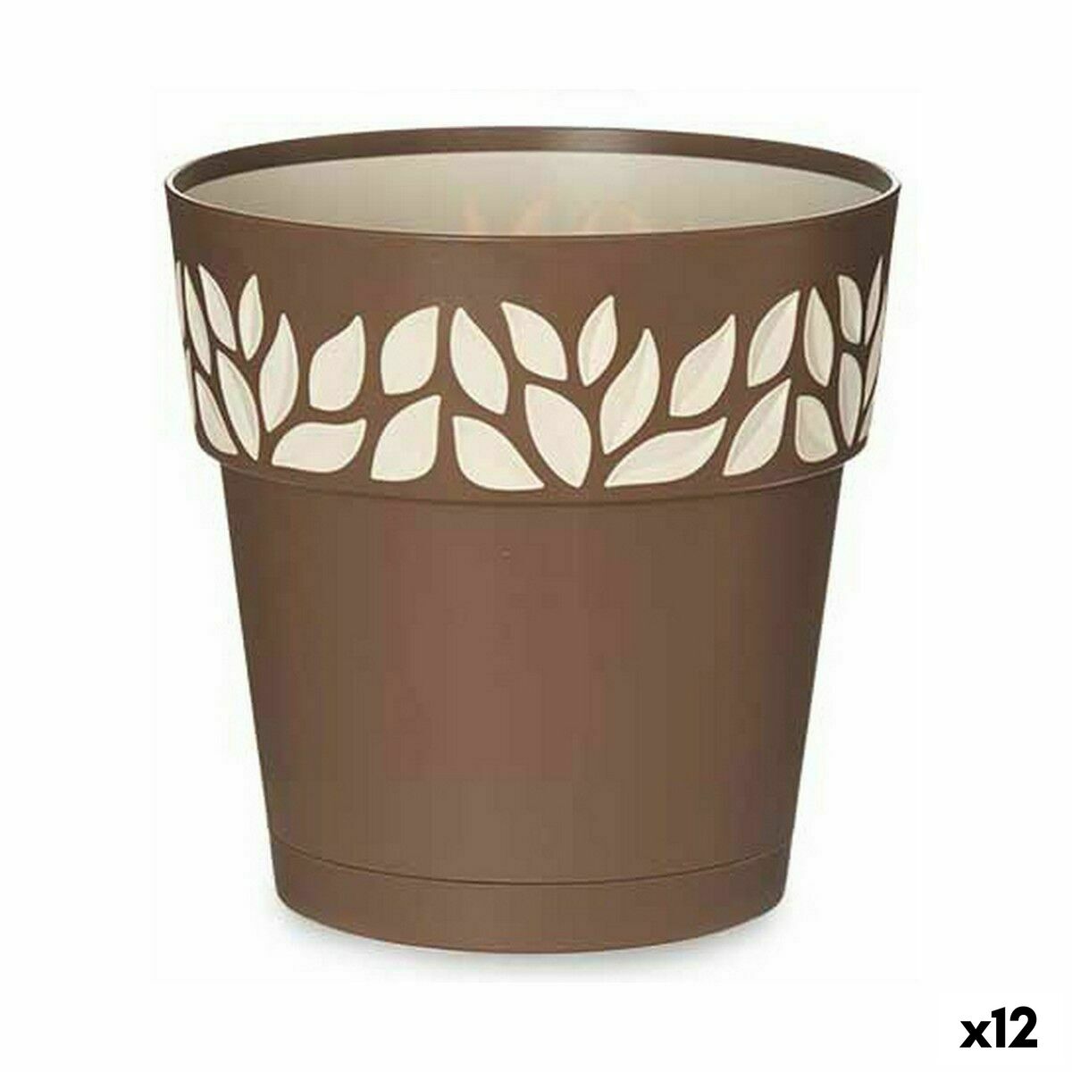 Self-watering flowerpot Stefanplast Cloe Brown Plastic 19 x 19 x 19 cm (12 Units) Self-watering flowerpot Stefanplast Cloe Brown Plastic 19 x 19 x 19 cm (12 Units)