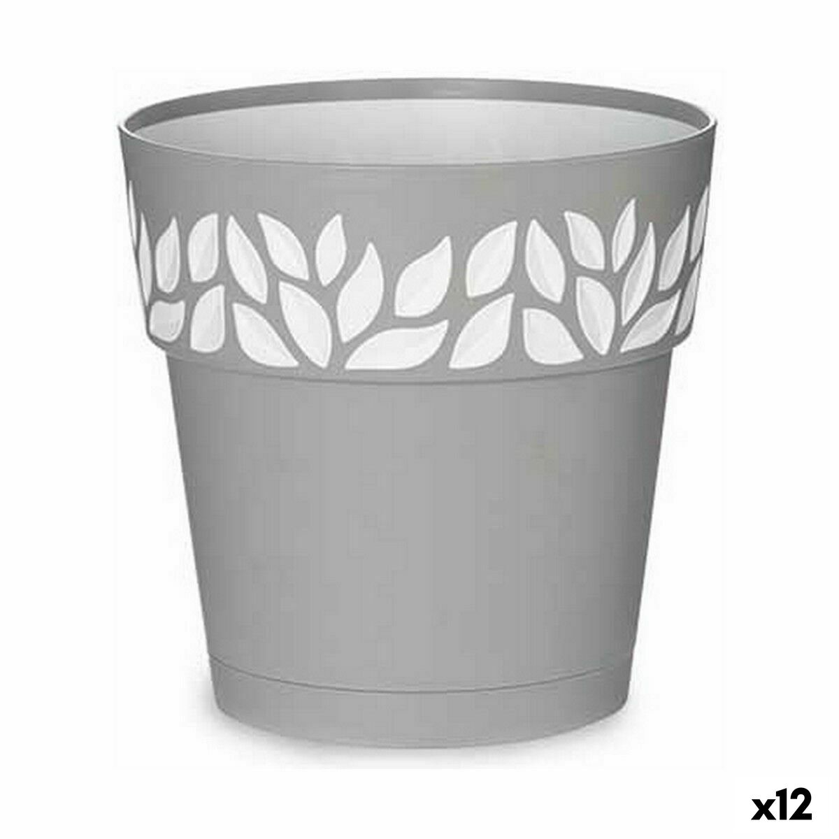 Self-watering flowerpot Stefanplast Cloe Grey Plastic 19 x 19 x 19 cm (12 Units) Self-watering flowerpot Stefanplast Cloe Grey Plastic 19 x 19 x 19 cm (12 Units)