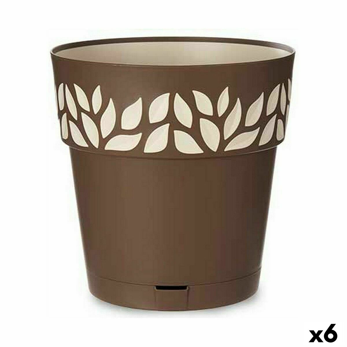 Self-watering flowerpot Stefanplast Cloe Brown Plastic 29 x 29 x 29 cm (6 Units) Self-watering flowerpot Stefanplast Cloe Brown Plastic 29 x 29 x 29 cm (6 Units)