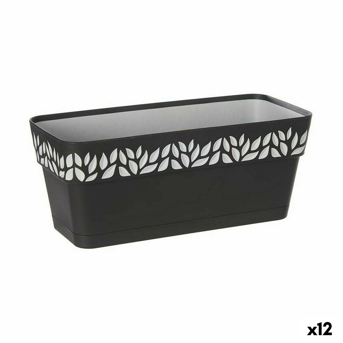 Planter Stefanplast Cloe Anthracite Plastic 13,3 x 12,3 x 29,3 cm (12 Units) Planter Stefanplast Cloe Anthracite Plastic 13,3 x 12,3 x 29,3 cm (12 Units)