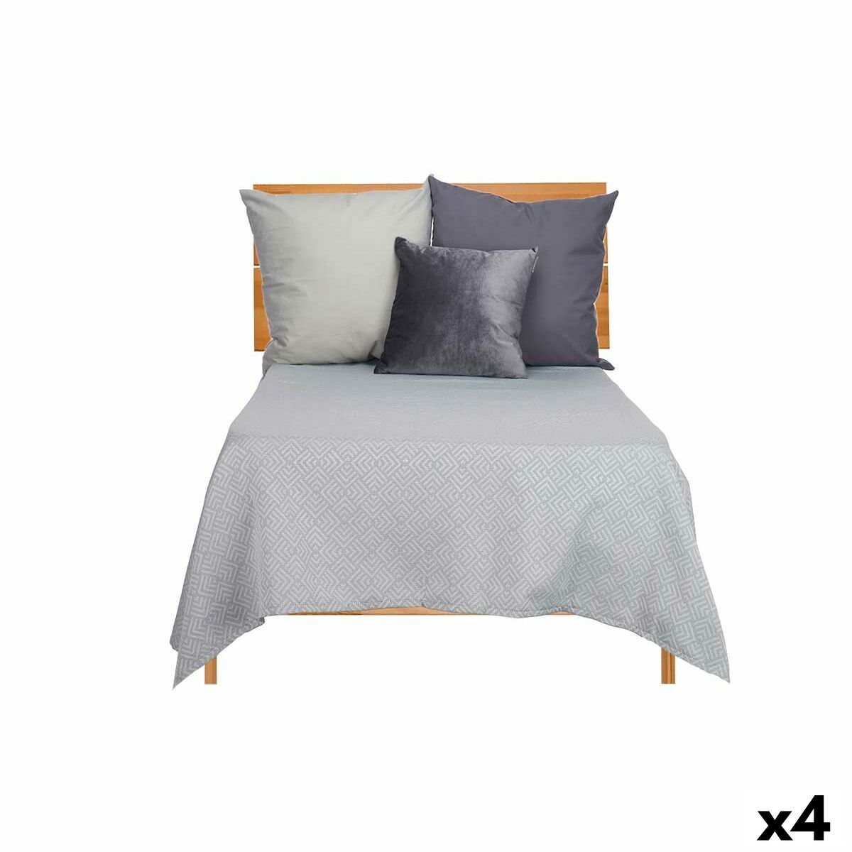 Bedspread (quilt) 180 x 260 cm Geometric Grey (4 Units) Bedspread (quilt) 180 x 260 cm Geometric Grey (4 Units)