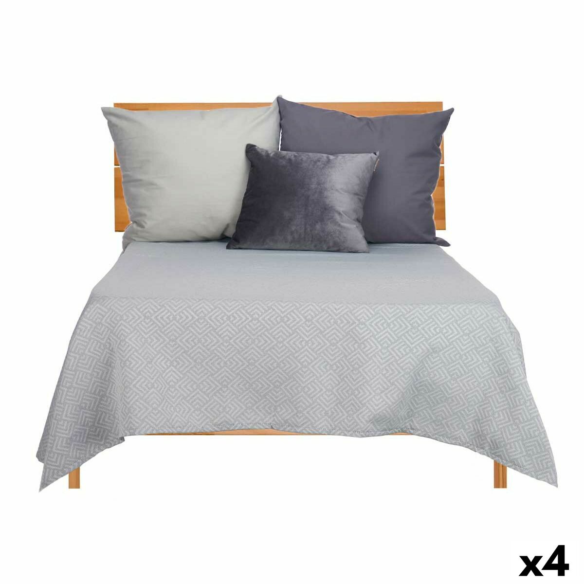 Bedspread (quilt) 240 x 260 cm Geometric Grey (4 Units) Bedspread (quilt) 240 x 260 cm Geometric Grey (4 Units)