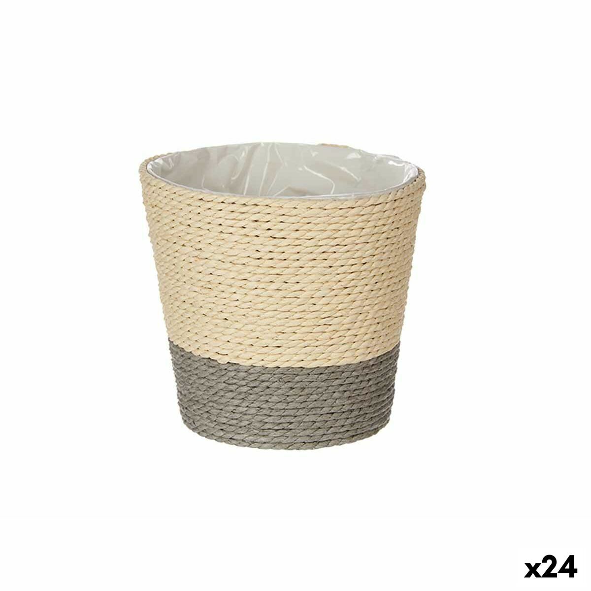 Planter Ibergarden 86442 Grey Rope Plastic 14 x 12,5 x 14 cm (24 Units) Planter Ibergarden 86442 Grey Rope Plastic 14 x 12,5 x 14 cm (24 Units)