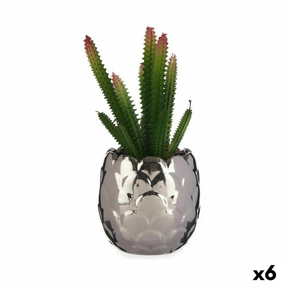 Decorative Plant Ibergarden HY2-44 Ceramic Plastic Cactus 10 x 20 x 10 cm (6 Units) Decorative Plant Ibergarden HY2-44 Ceramic Plastic Cactus 10 x 20 x 10 cm (6 Units)