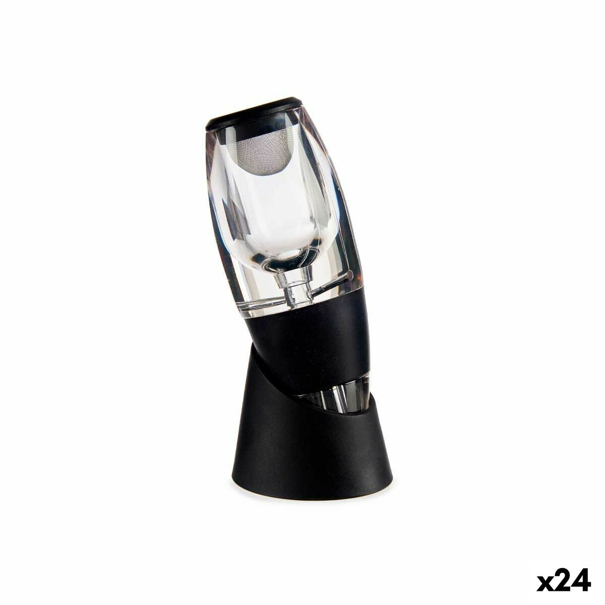 Wine Aerator Kinvara 2021101201 Black Transparent TPE (24 Units) Wine Aerator Kinvara 2021101201 Black Transparent TPE (24 Units)